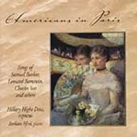 Americans in Paris - Songs / Hilary Hight Daw, Barbara Efird Music CD